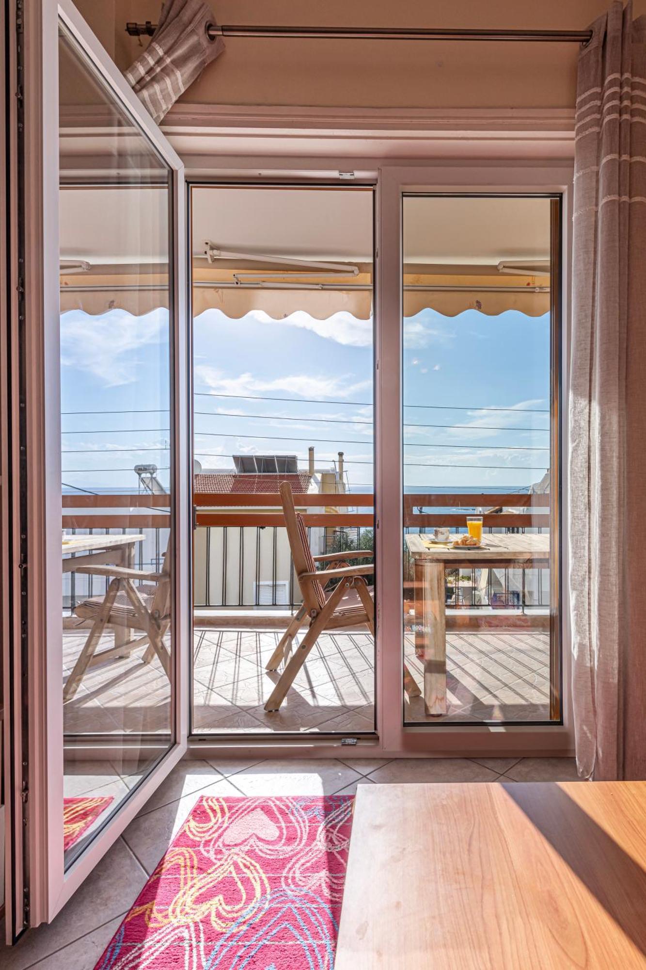 Sea View Apartment 100M From The Beach Saronida Exteriör bild