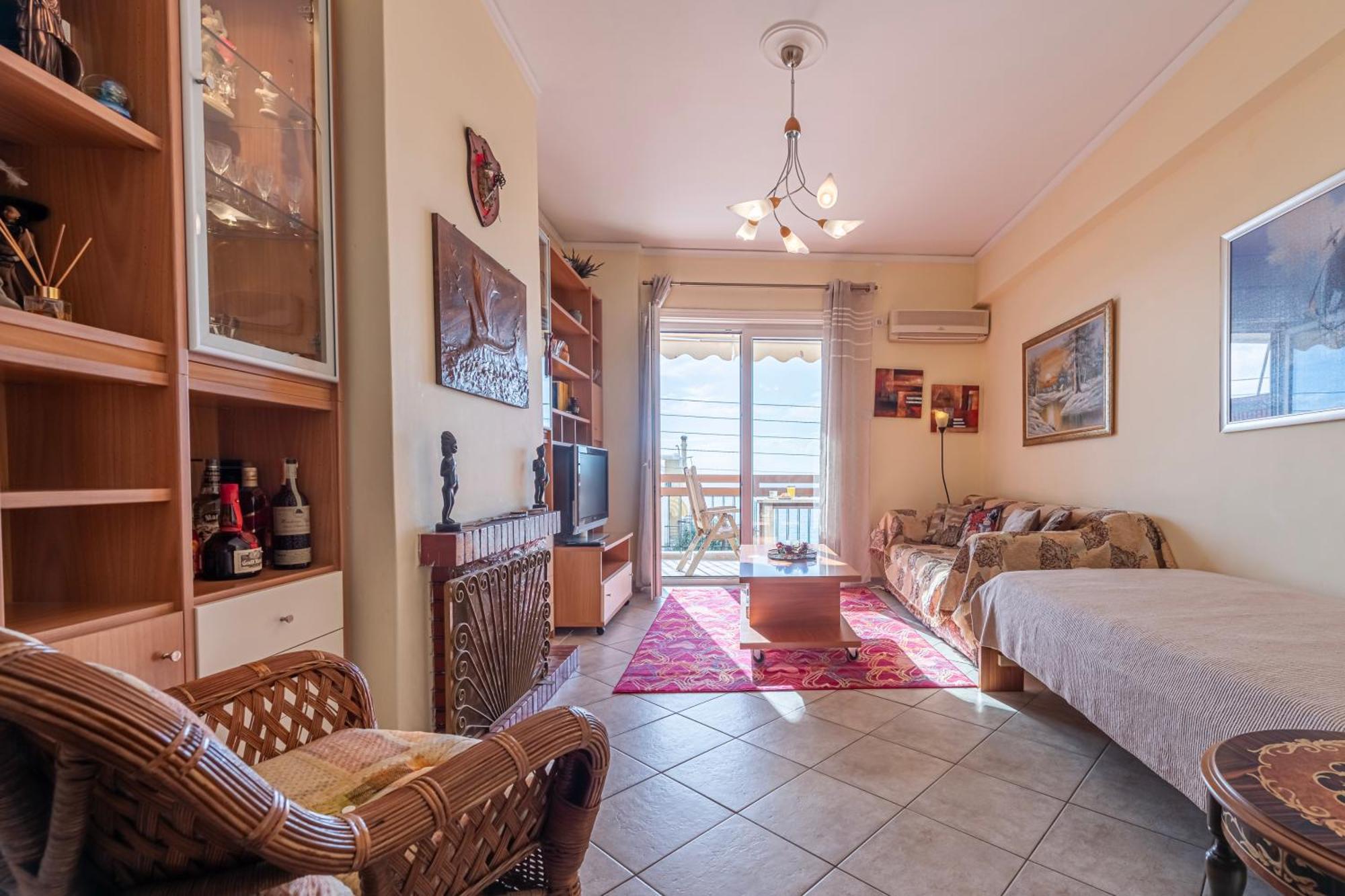 Sea View Apartment 100M From The Beach Saronida Exteriör bild